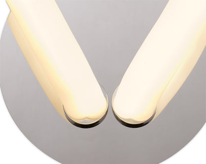 Mantra Knot LED II Knot II Switched Wall Light, 12W LED, 3000K, 900lm, IP20, Chrome, 3yrs Warranty