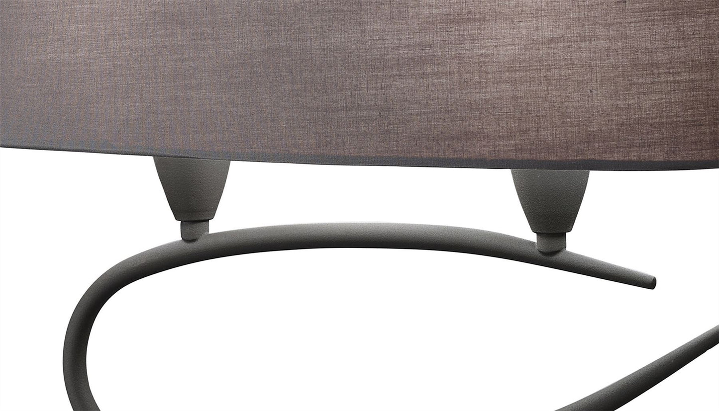 Mantra M3683 Lua Table Lamp 2 Light E27, Ash Grey with Ash Grey Shades