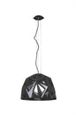 Mantra M3732 Facette Pendant 1 Light E27, Gloss Black/Polished Chrome