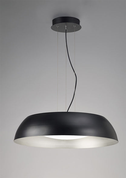 Mantra M4843 Argenta Pendant Large 30W LED 3000K, 3000lm, Matt Black/Silver/White Acrylic, 3yrs Warranty