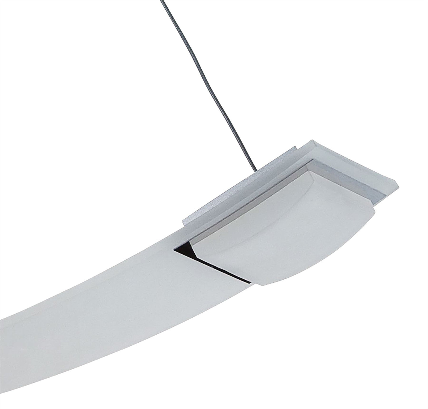 Mantra Fusion Thea Linear Pendant 3 Light 21W LED 3000K, 1890lm, Satin Aluminium, Frosted Acrylic, 3yrs Warranty