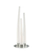 Mantra Estalacta Table Lamp 3 Light Indoor, Silver/Opal White