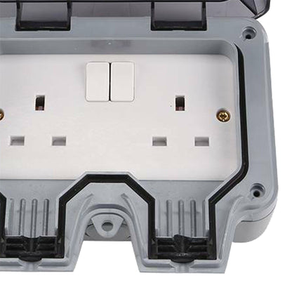 Deco Additions, Exterior IP66 2 Gang 13Amp Switched Double Socket - D0591 Wiring