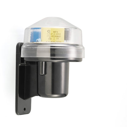 Deco Espial Wall Mounted Photocell Kit IP65 5-45Lux 10A Clear Cover/Black Ancillary