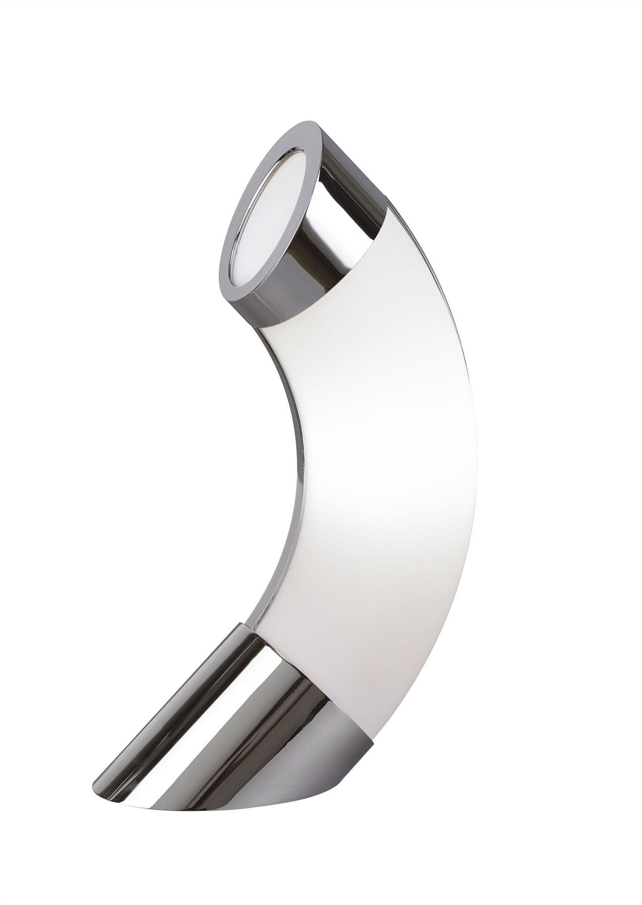 Mantra Guss GU10 Guss Table Lamp GU10 1 Light L1/SGU10, Polished Chrome/White Acrylic, CFL Lamps INCLUDED