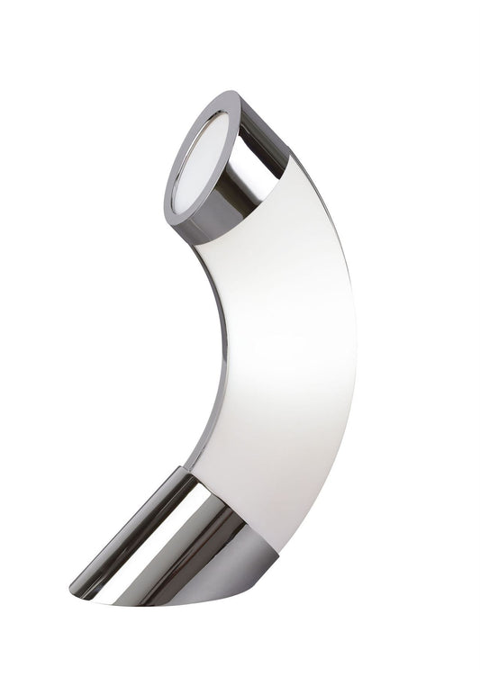 Mantra Guss GU10 Guss Table Lamp GU10 1 Light L1/SGU10, Polished Chrome/White Acrylic, CFL Lamps INCLUDED