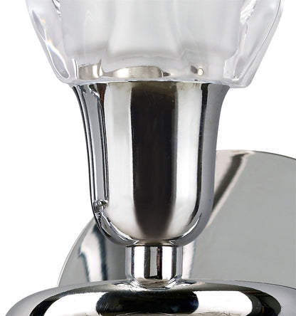 Mantra Amel Wall Light Switched 1 Light L1/SGU10, Polished Chrome, CFL Lamps INCLUDED
