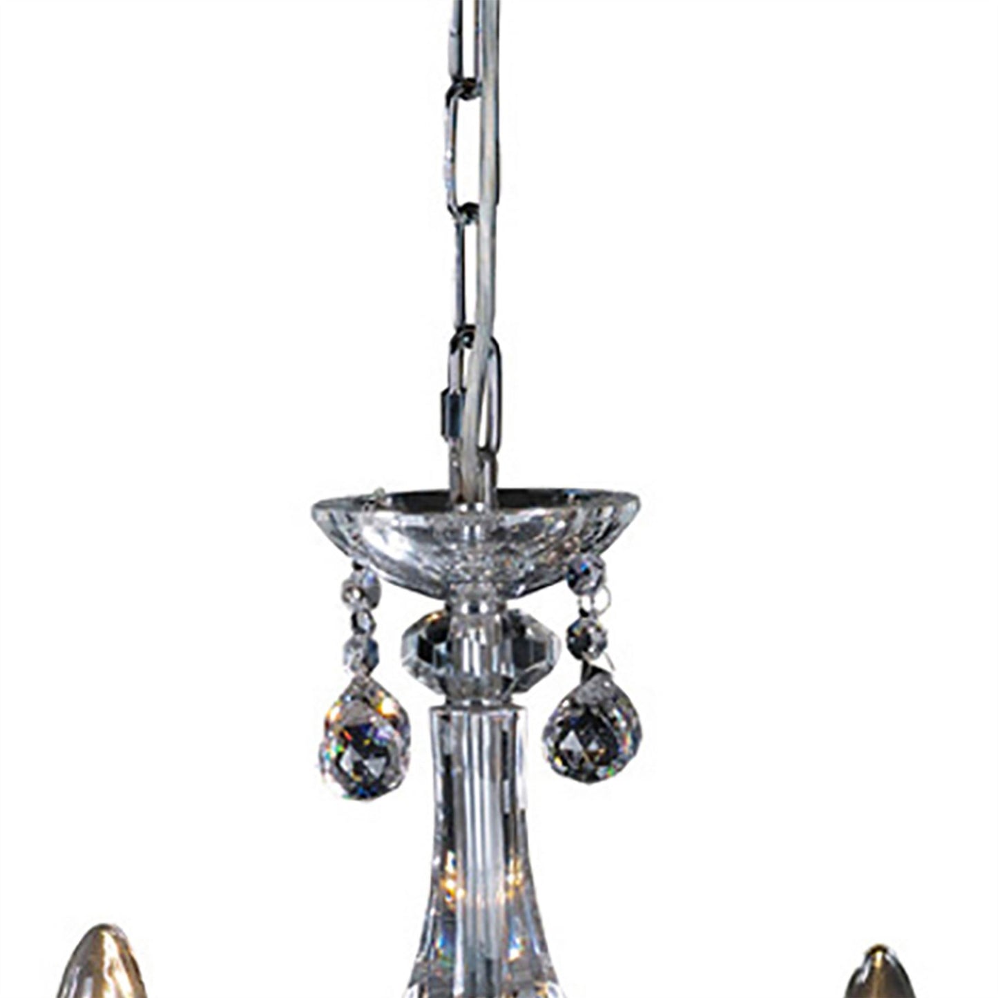 Diyas Amora 72cm  8 Light E14 Polished Chrome/Crystal Ceiling Pendant Light Fitting