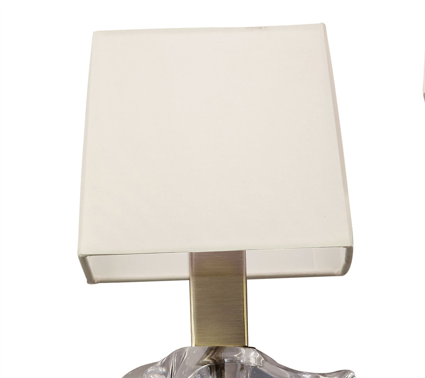 Mantra Akira Wall Light Switched 2 Light E14, Antique Brass with Cream Shades