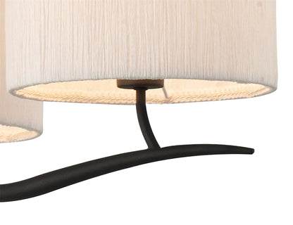 Mantra M1151 Eve Pendant 3 Light E27, Anthracite with White Round Shades
