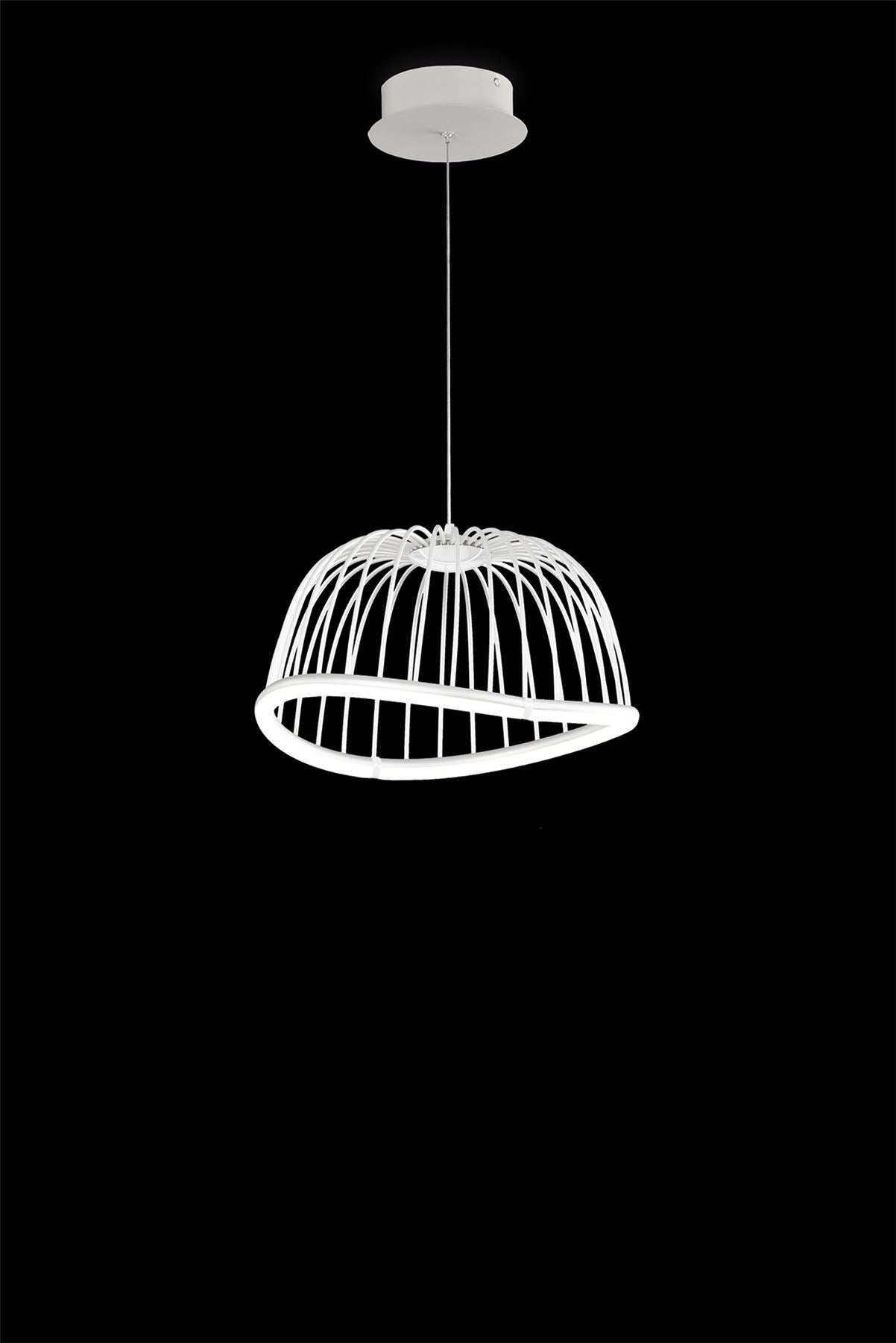 Mantra Celeste Pendant 41cm Round, 20W LED, 3000K, 1400lm, White, 3yrs Warranty