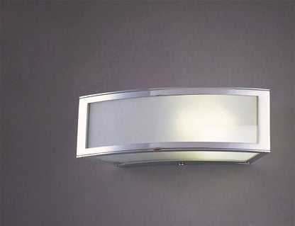 Mantra M0393 Duna E27 Wall Light 1 Light E27, Polished Chrome/White Acrylic