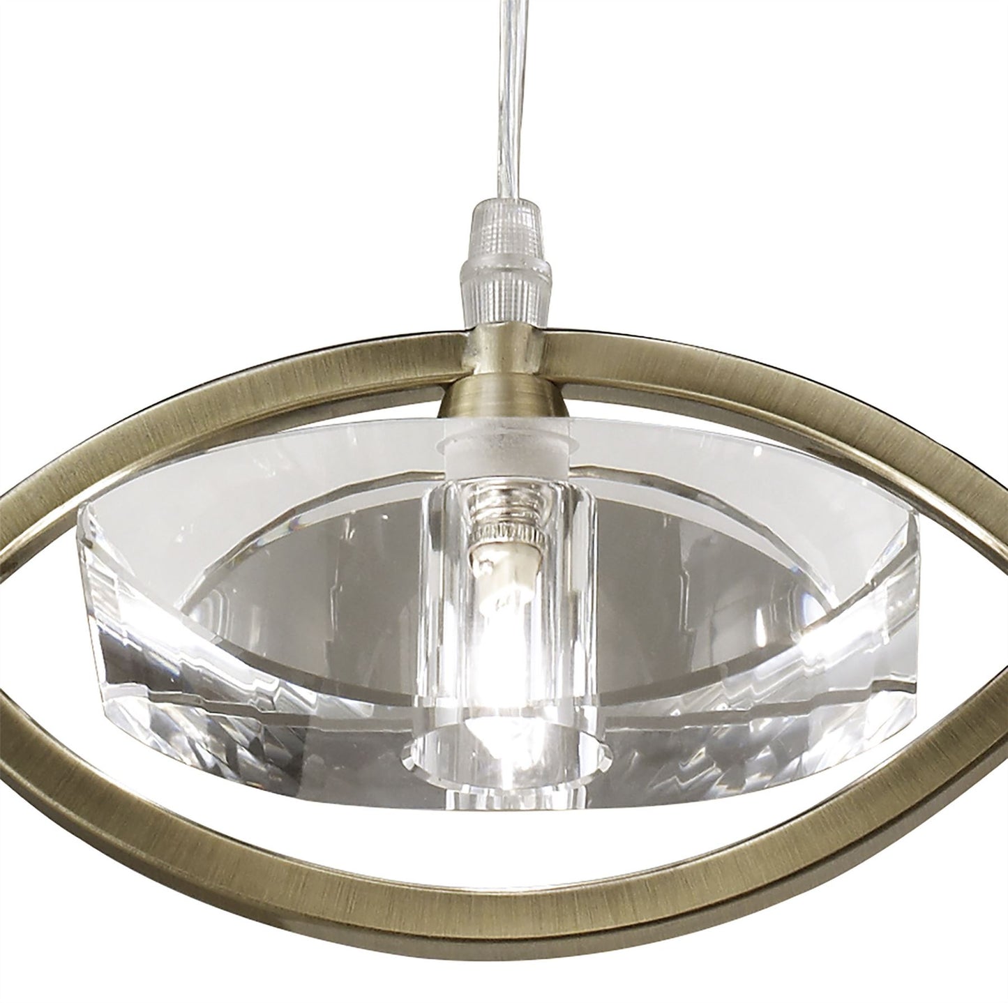 Mantra Kromo Pendant 1 Light G9, Antique Brass