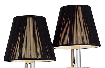 Mantra Acanto Wall Light Switched 2 Light E14, Polished Chrome with Black Shades