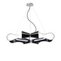 Mantra M1551 Ora Pendant 8 Flat Round Light E27, Gloss Black/White Acrylic/Polished Chrome
