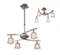 Mantra M0012 Keops Telescopic Pendant Semi Flush Convertible 4 Light G9, Satin Nickel