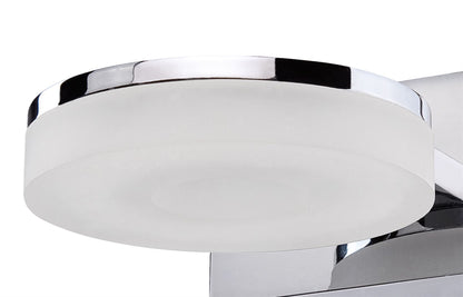 Mantra Fusion Nimbus Wall Light 1 Light 5W LED 3000K, 450lm, Polished Chrome/Frosted Acrylic, 3yrs Warranty