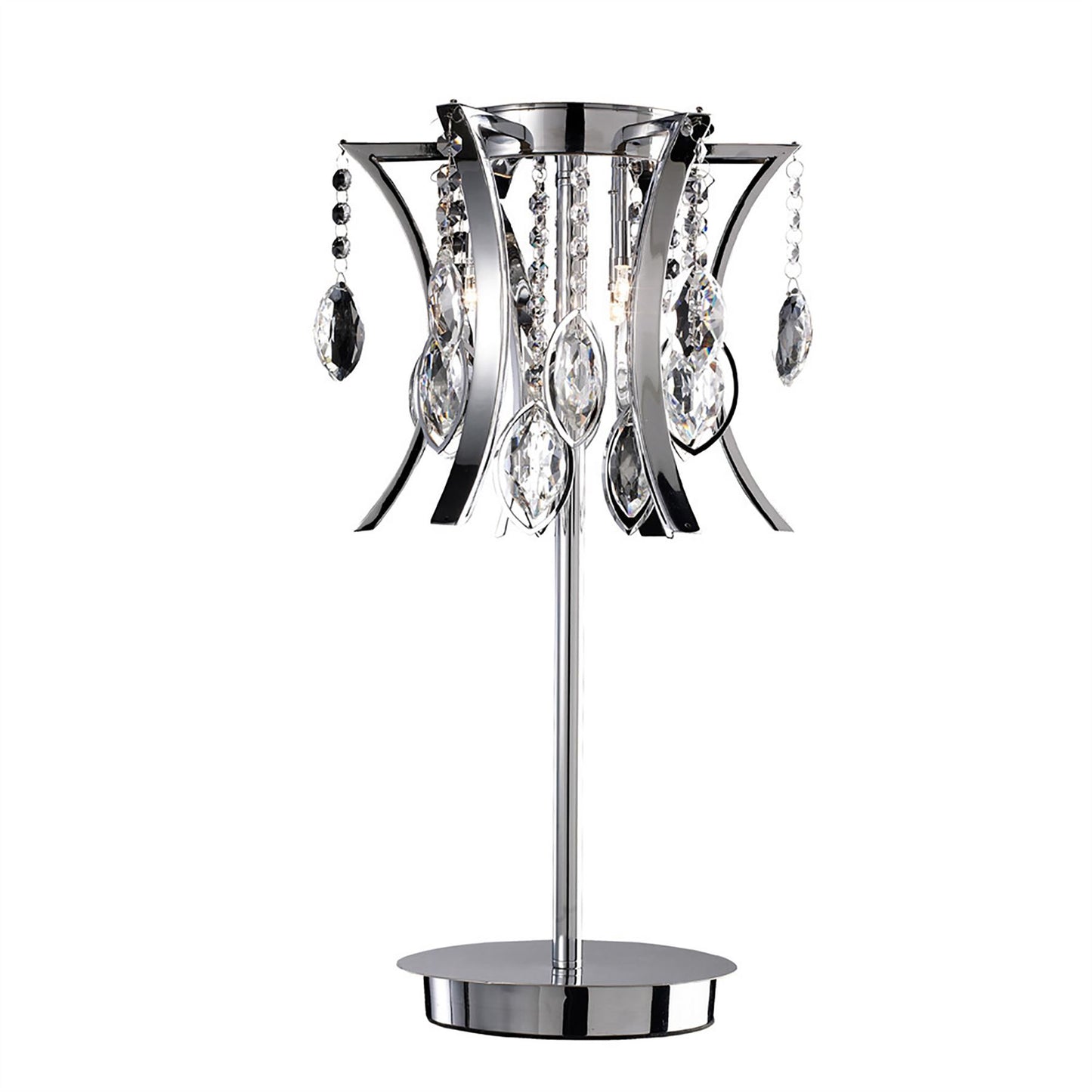 Diyas Mios Crystal Table Lamp 3 Light G4 Polished Chrome