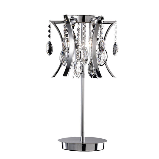 Diyas Mios Crystal Table Lamp 3 Light G4 Polished Chrome