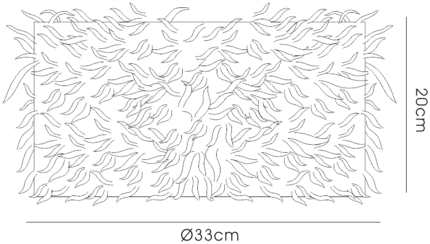 Diyas Arqus Feather Shade White 330mm x 200mm