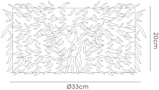 Diyas Arqus Feather Shade White 330mm x 200mm