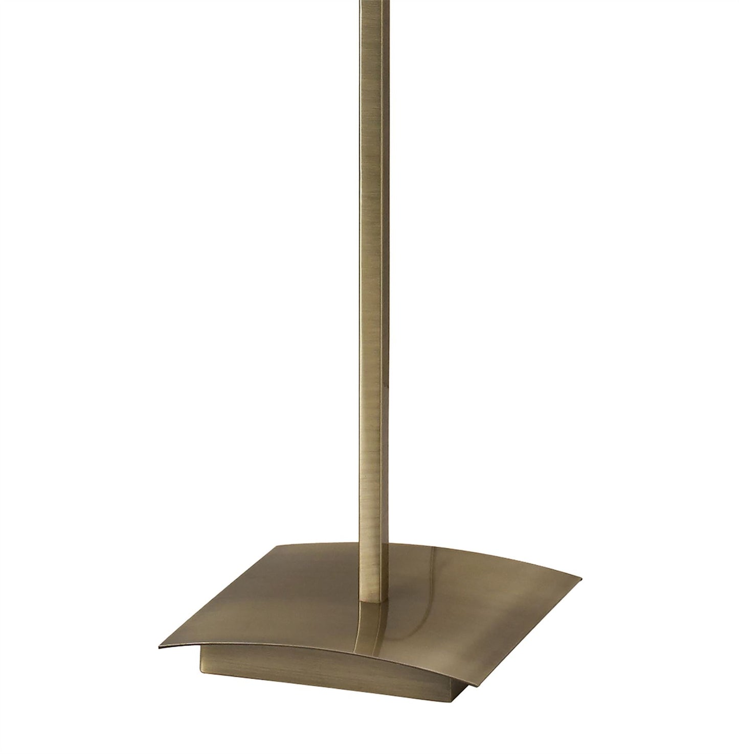 Mantra Akira Floor Lamp 3 Light E27, Antique Brass with Cream Shade