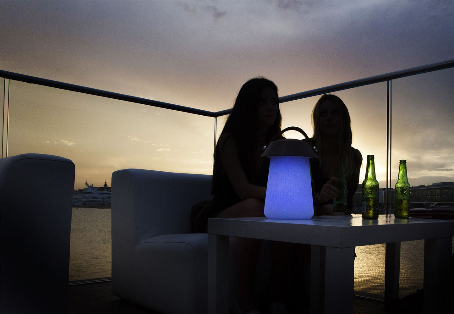 Mantra M3697 Funghi IP44 Portable 3W Speaker, 120lm, 3W LED RGBW Lamp Bluetooth Connection/Remote Control, 2yrs Warranty
