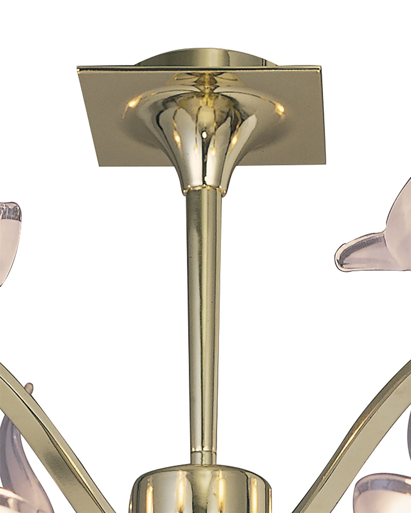 Mantra Viena 61cm Semi Flush Round 6 Light G9, Polished Brass