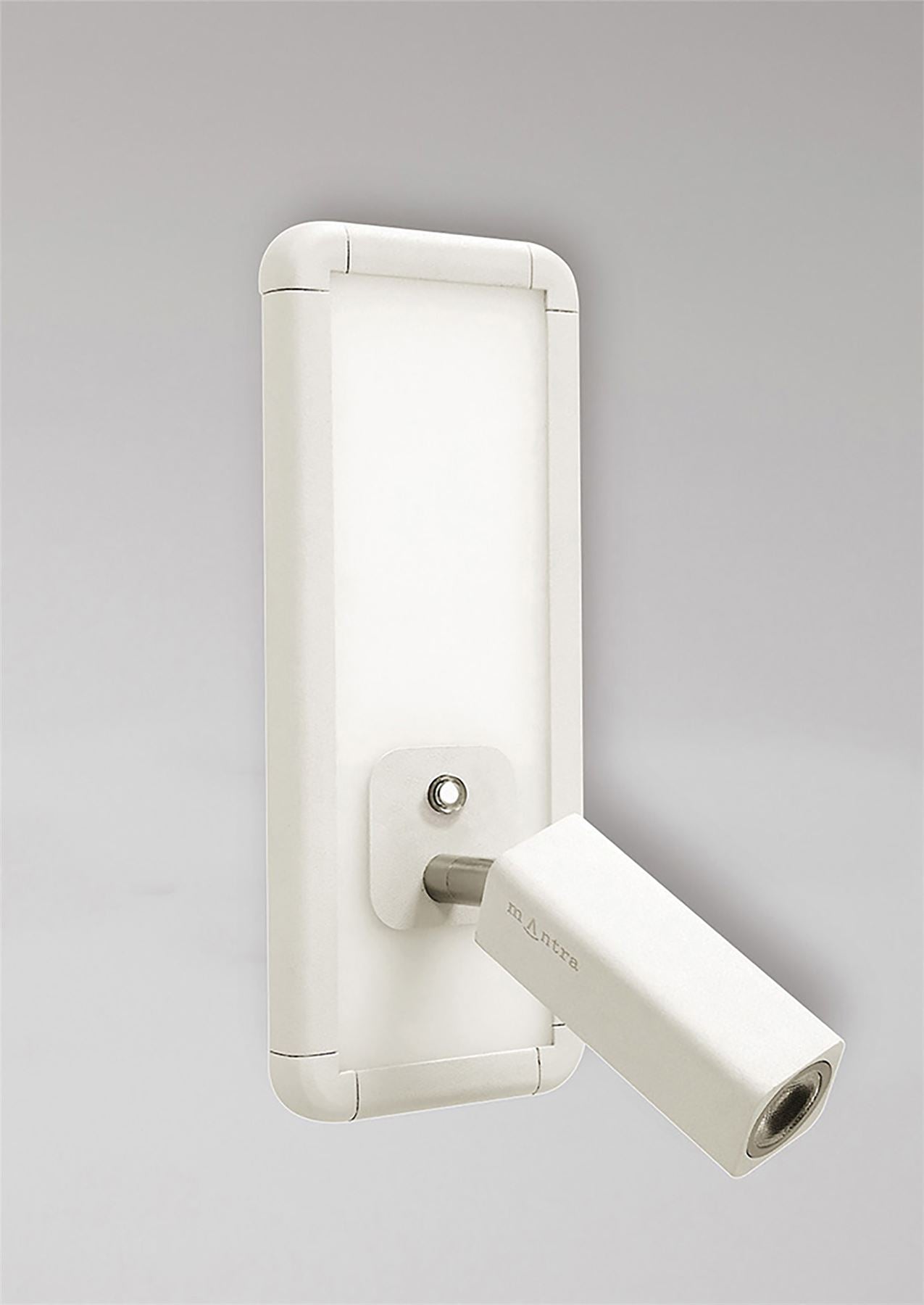 Mantra M5257 Ibiza Wall Light Single Head with Backlit Light 10W LED White 4000K, 700lm,, 3yrs Warranty