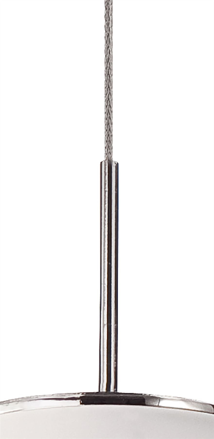 Mantra Fusion Nimbus 27cm 3 Drop Pendant 3 Light 15W LED 3000K, 1350lm, Polished Chrome/Frosted Acrylic, 3yrs Warranty