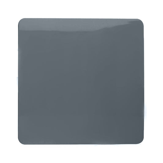 Trendi Artistic Modern Glossy Tactile Single Blanking Plate Warm Grey