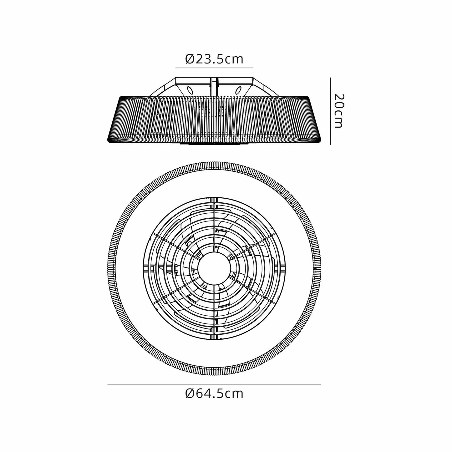 Polinesia Nautica 64.5cm 70W LED Dimmable Ceiling Light With Built-In 35W DC Reversible Fan, Beige Oscu, 4200lm, 5yrs Warranty