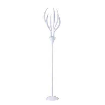 Diyas Llamas Floor Lamp 6 Light G4, Gloss White, NOT LED/CFL Compatible