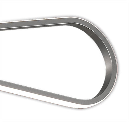 Mantra M5870 Bucle Linear Pendant 42W LED 3000K, 3650lm, Polshied Chrome, White, White Acrylic, 3yrs Warranty