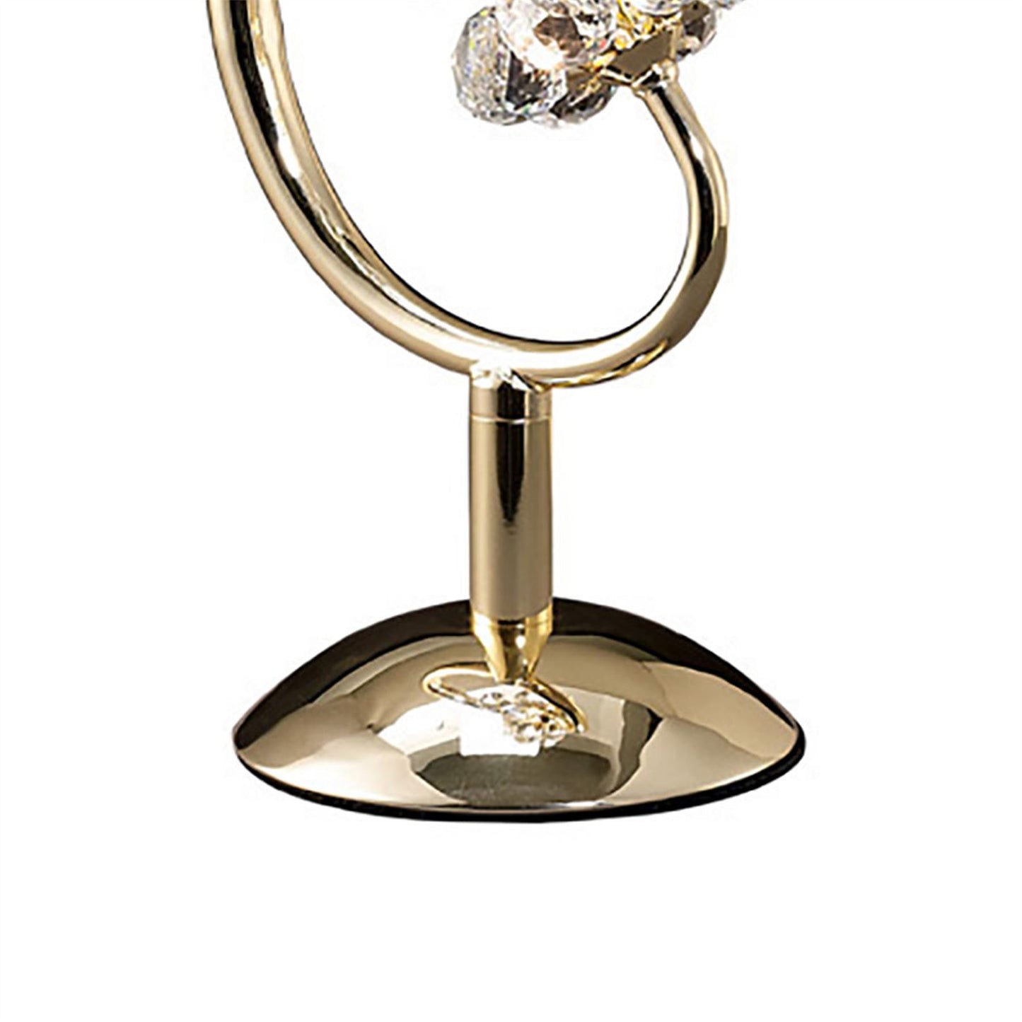 Diyas Octavia Crystal Table Lamp 2 Light G4 French Gold, NOT LED/CFL Compatible