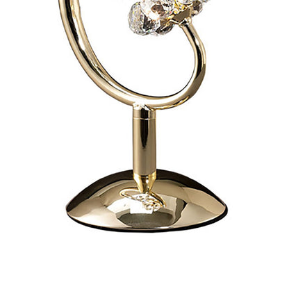 Diyas Octavia Crystal Table Lamp 2 Light G4 French Gold, NOT LED/CFL Compatible