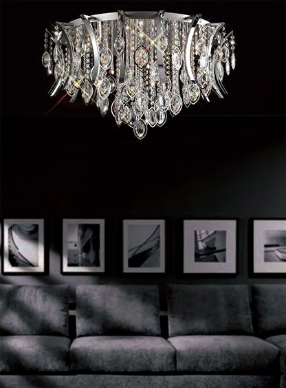 Diyas Mios 75cm  15 Light G4 Polished Chrome/Crystal, NOT LED/CFL Compatible Ceiling Light Fitting
