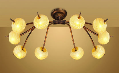 Mantra (0038 001) Wave 94cm Ceiling 10 Light G9, Rustic Gold