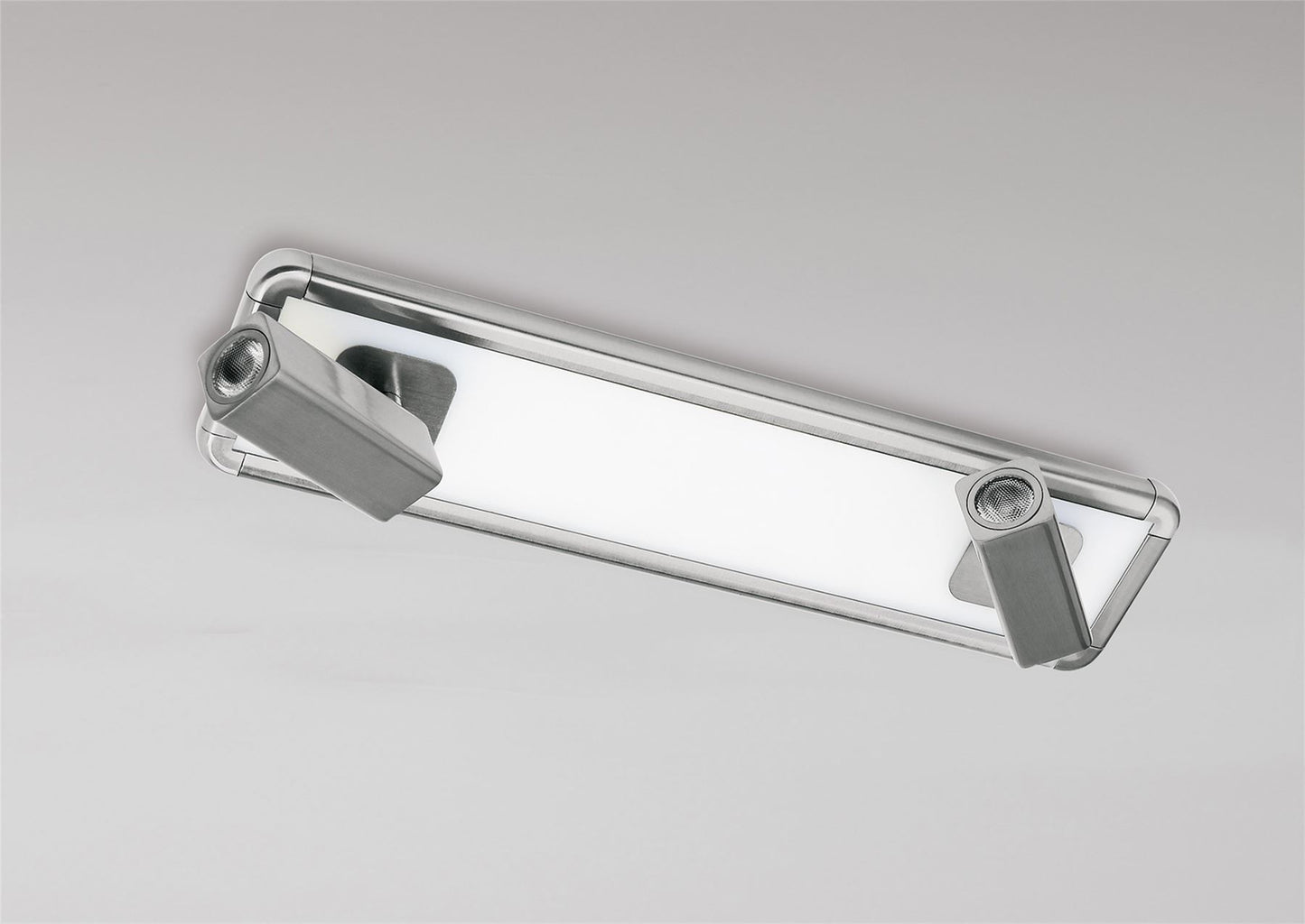 Mantra M5254 Ibiza Ceiling Light, Wall 2 Head with Backlit Light 20W LED Satin Nickel 4000K, 1500lm,, 3yrs Warranty
