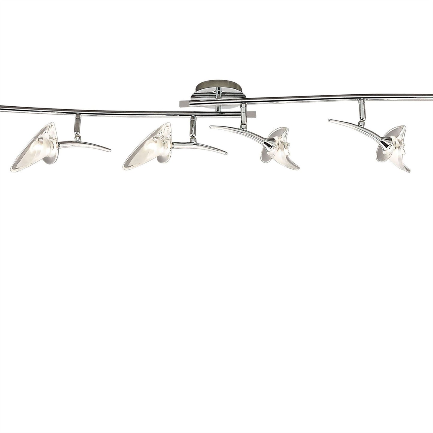 Mantra Flavia Linear Spot Light 6 Light G9 with Adjustable Heads, Polished Chrome