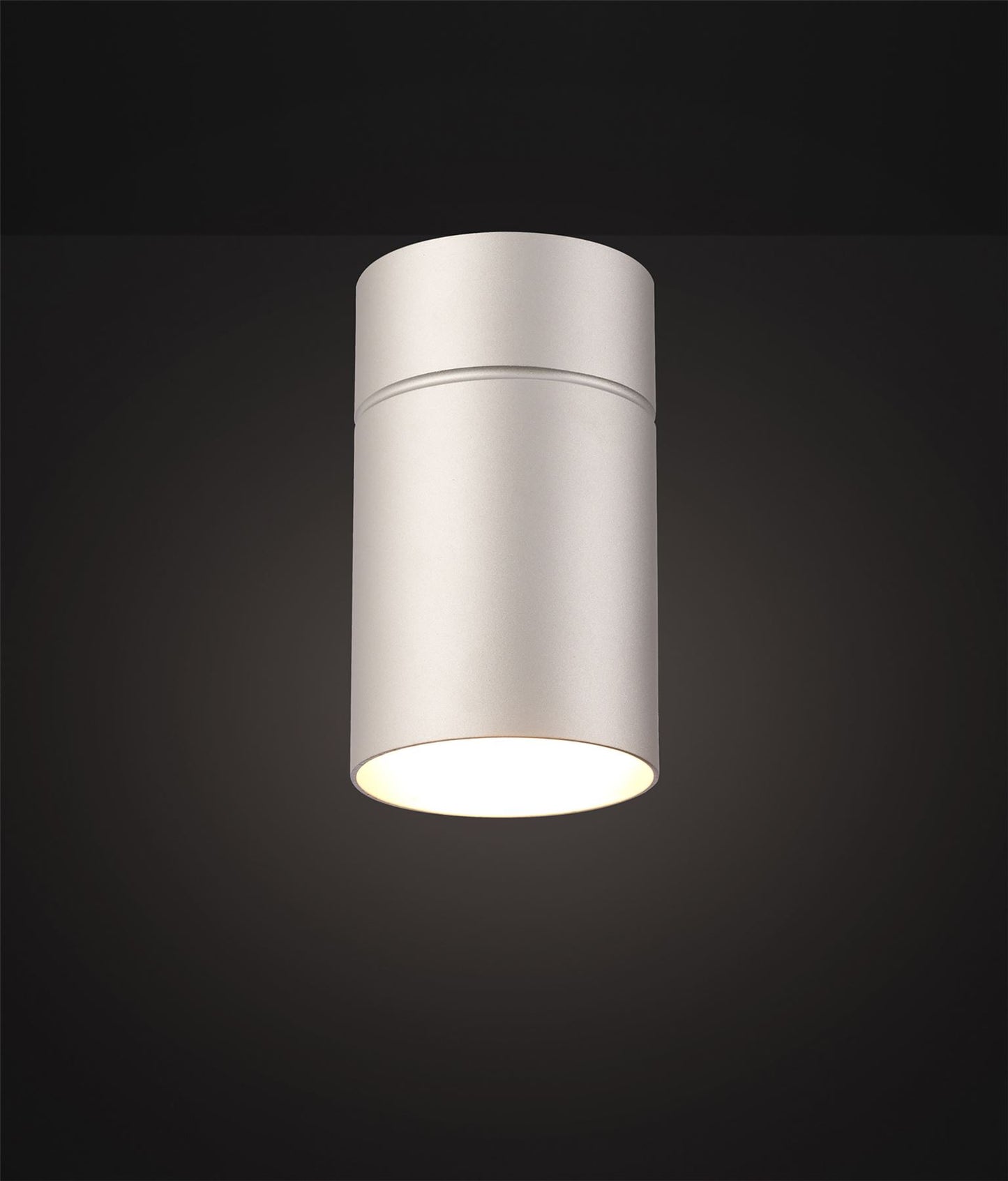 Mantra Fusion M5629 Aruba Flush Small 9.5cm Round 1 x E27, Silver - M5629 Ceiling