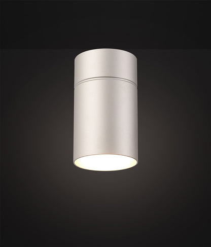 Mantra Fusion M5629 Aruba Flush Small 9.5cm Round 1 x E27, Silver - M5629 Ceiling