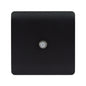 Trendi 1 Gang Screwless Television Satellite Socket in Matt Black Soft Touch
