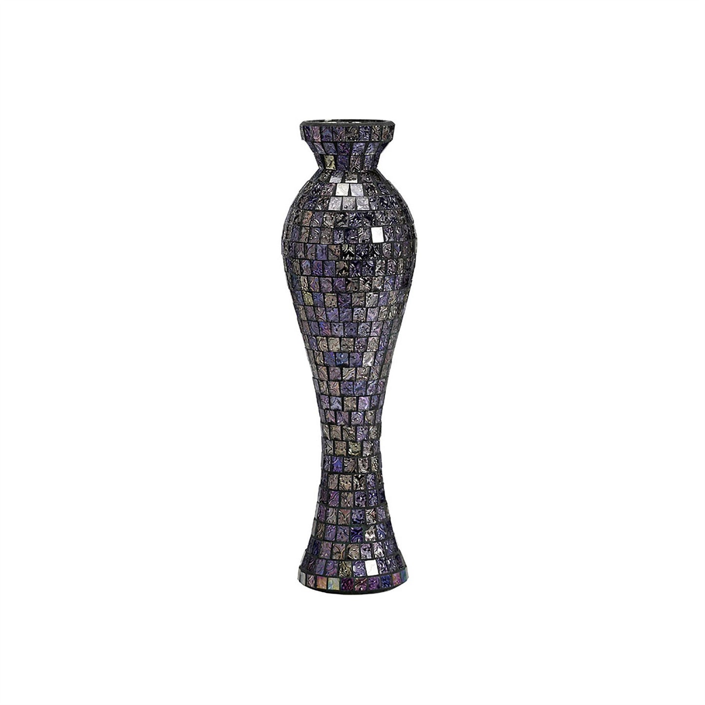 Diyas Home (DH) Carissa Mosaic Vase Medium Purple/Multi-Colour Mosaic