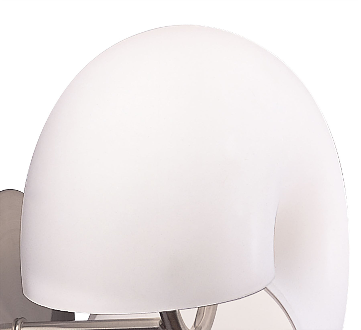 Mantra Fosil Wall Light Switched 2 Light G9, Satin Nickel/Frosted White Glass
