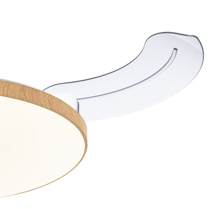 Slim Fan Mini 40cm 45W LED Dimmable Ceiling Light With Built-In 25W DC Fan, 2700-5000K Remote Control, 3150lm, Wood, 5yrs Warranty