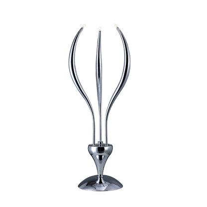 Diyas Llamas Table Lamp 3 Light G4 Polished Chrome, NOT LED/CFL Compatible