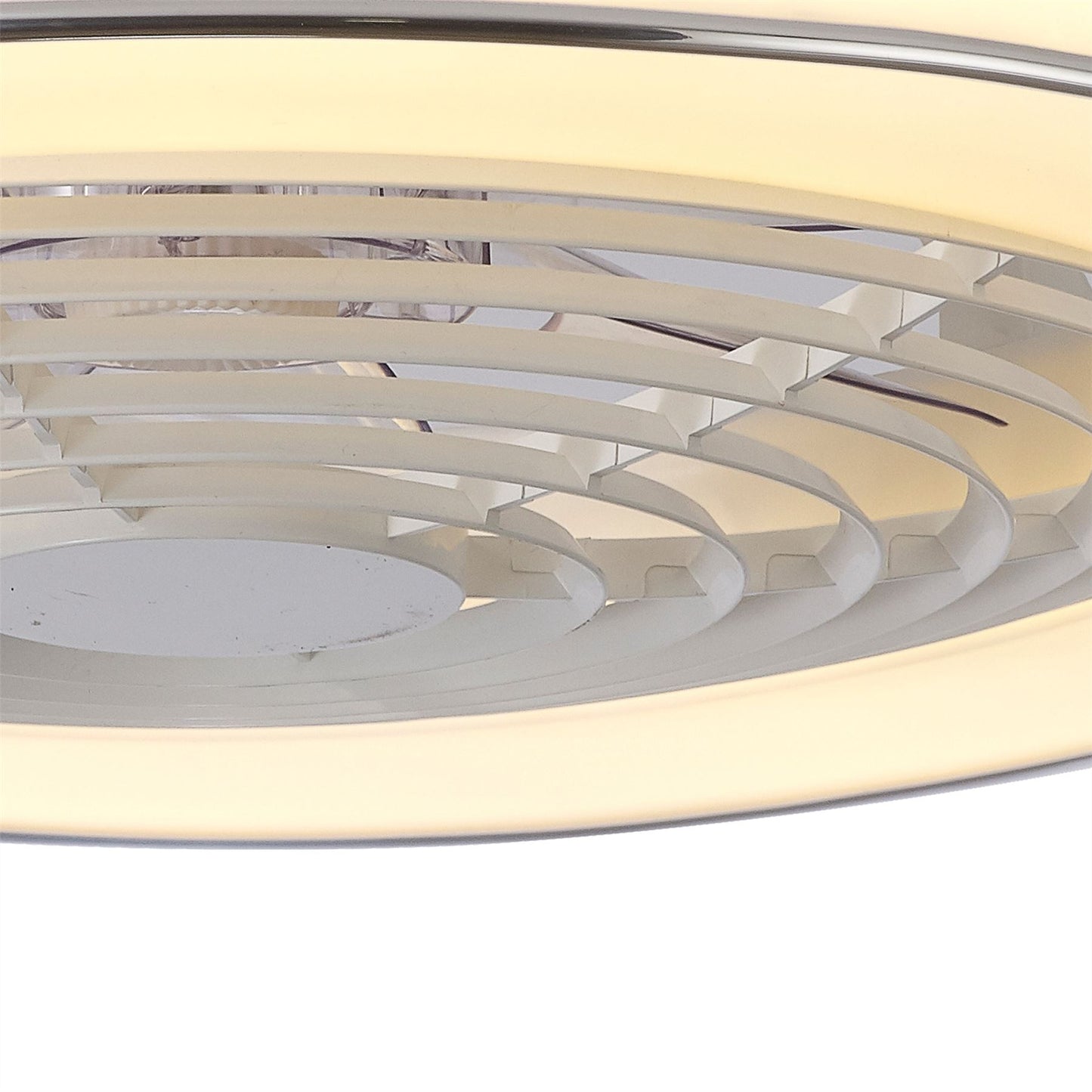 Samoa 60cm 70W LED Dimmable Ceiling Light With Built-In 35W DC Reversible Fan, White Finish c/w Remote Control, 5900lm