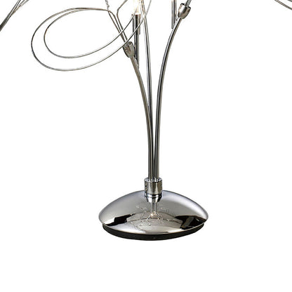 Diyas Messe Crystal Table Lamp 3 Light G4 Polished Chrome, NOT LED/CFL Compatible