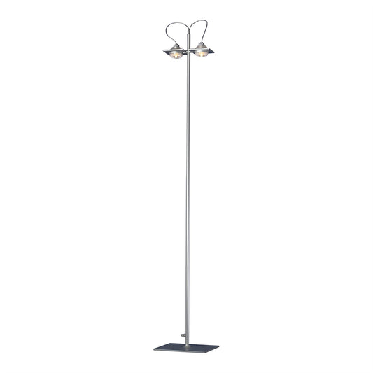 Mantra (0040 009) Ull Floor Lamp 2 Light G9 Silver Grey, NOT LED/CFL Compatible
